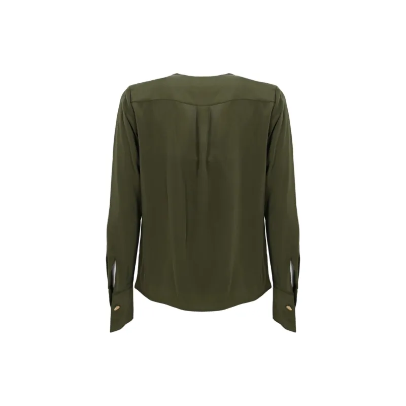 MaxMara Studio V Neck Long Sleeved Top-1