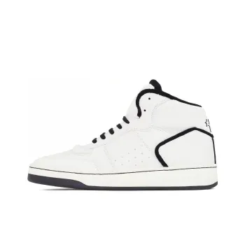 SAINT LAURENT High Top Skateboard Shoes Women's White Black
