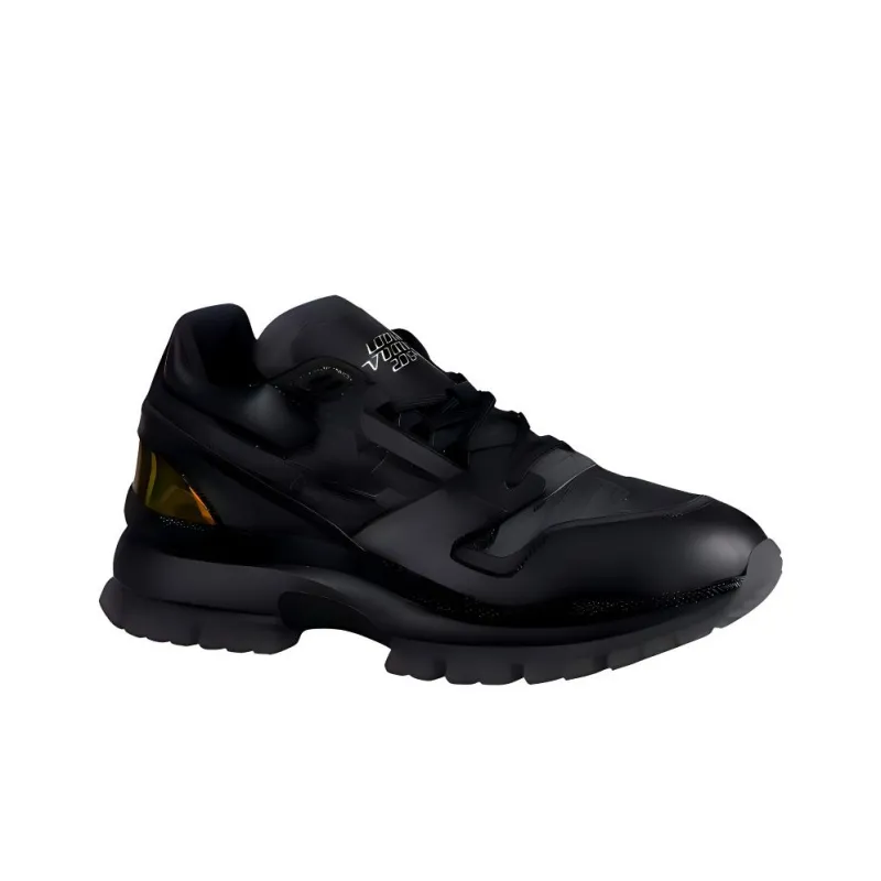 LOUIS VUITTON 2054 Spring And Summer Capsule Theme Slip-Resistant Low-Top Casual Shoes Men's Black-2