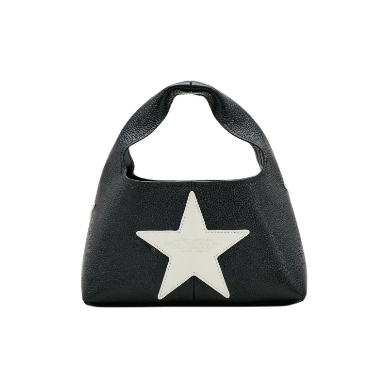 MARC JACOBS Full Grain Leather Handbag Mini Women's Black & White-2