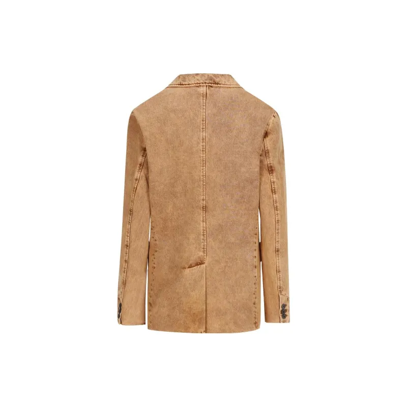 MIU MIU Denim Jackets Women's Cognac-2