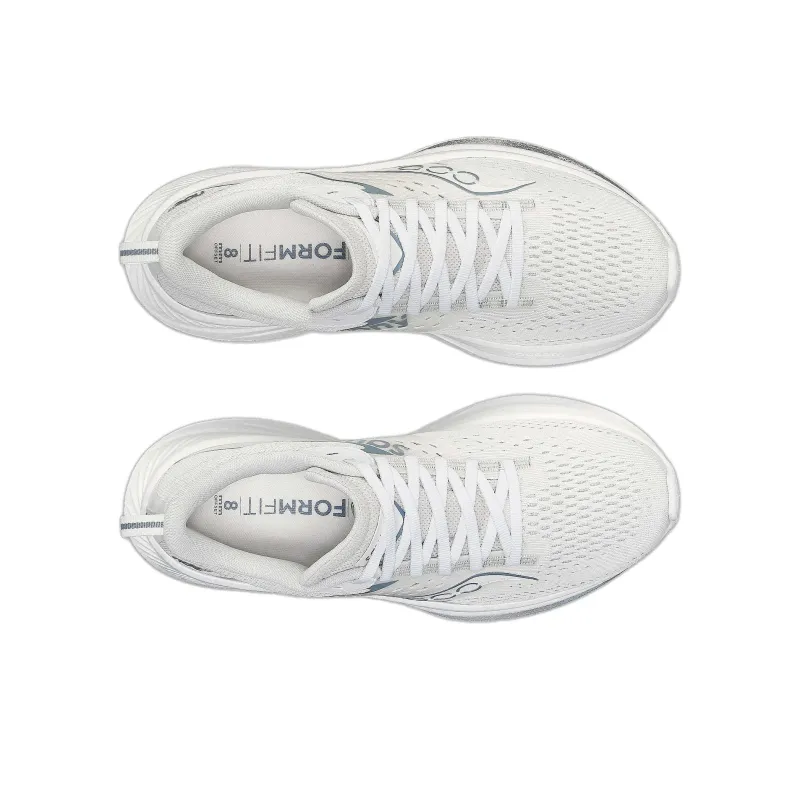 Saucony Anti Slip Wear Resistant Low Top Running Shoes Women's White Gray-3