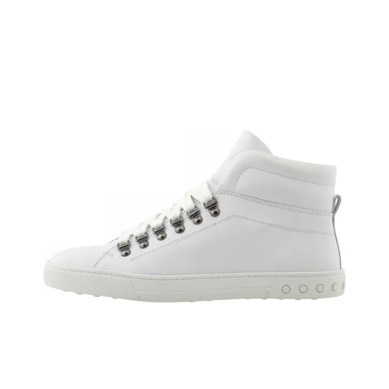 TOD'S Gomma High-Top Skateboard Shoes Men's White-0