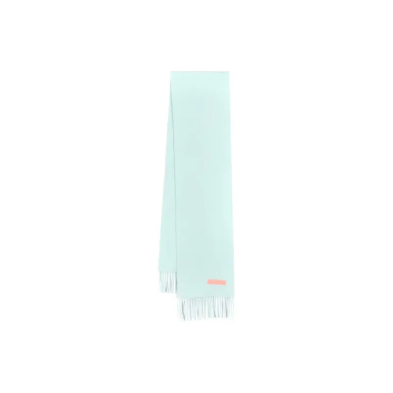 Acne Studios Logo Detailed Fringed Edge Scarf-3