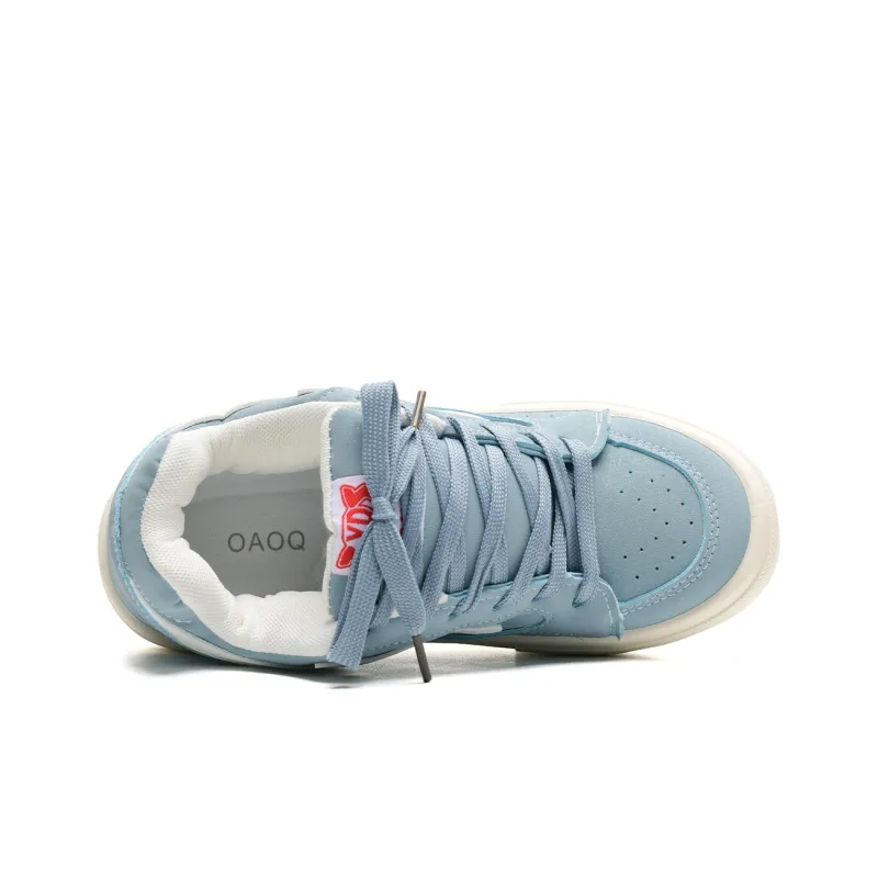 OAOQ Cushioning Height Increasing Abrasion Resistant Lightweight Mat Low Top Casual Shoes Unisex-103