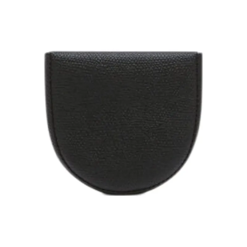 Valextra Cow Leather Coin Purse Unisex Black-0
