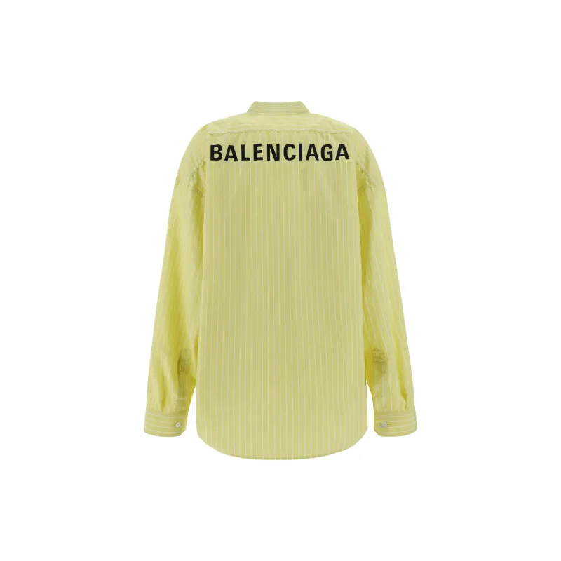 Balenciaga Cocoon Shirt 'Light Yellow/White'-1