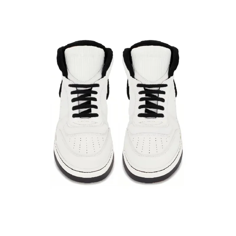 SAINT LAURENT High Top Skateboard Shoes Women's White Black-3