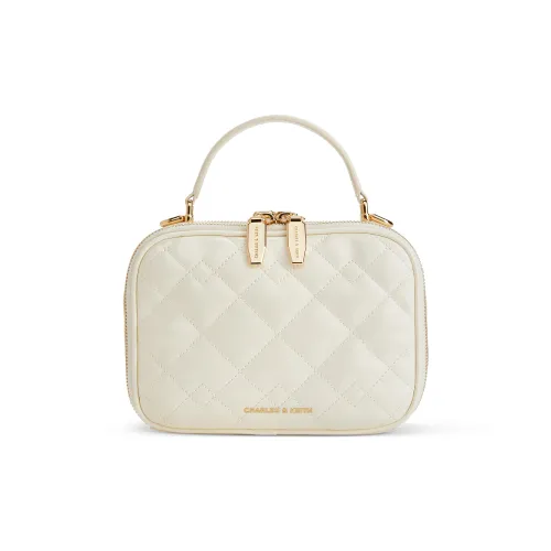 CHARLES&KEITH PU Polyurethane Camera Bag Handbag, Crossbody Bag Small Size Women's Black/Milk White/Wine Red/Gray
