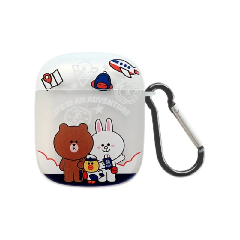 Koman Apple Compatible With AirPods 1/2/3/Pro 1/2 Generations TPU Little Yellow Duck Bear Rabbit Headphone Cases-3