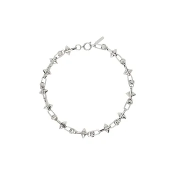 JUSTINE CLENQUET Palladium Brass Necklaces Women's Silver