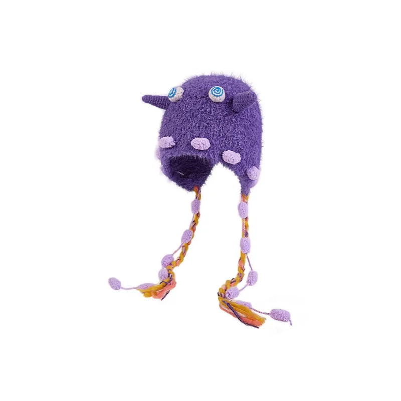 PISHUSHU Polyester Hats & Caps Women's Ecru Purple Light Gray Green-2