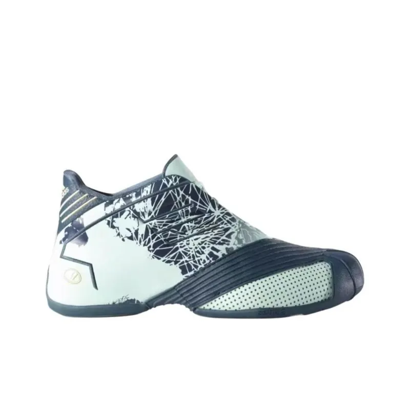 Adidas T Mac 1 Anti Slip Wear Resistant Mid Top Basketball Shoes Men's Graphite Green-1