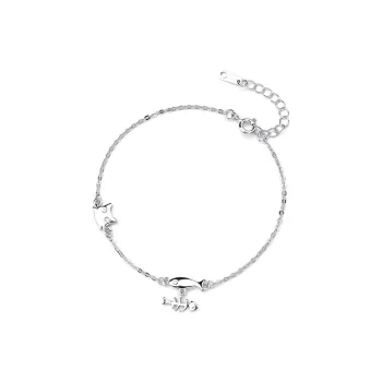 LUYUO S999 Fine Silver Bracelets Women's