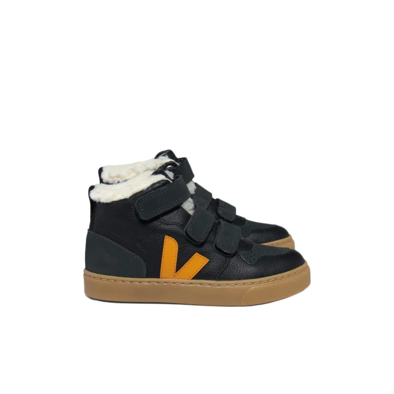 VEJA V-10 High-Top Skateboard Shoes Black Kids'-1