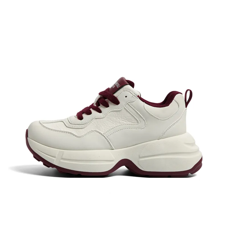 HUANQIU Cushioning Anti-Slip And Wear-Resistant Low-Top Chunky Sneakers Women's-5