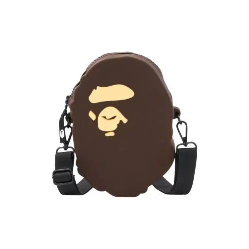 A BATHING APE Silicone Crossbody Bag Shoulder Bag Regular Men's Brown