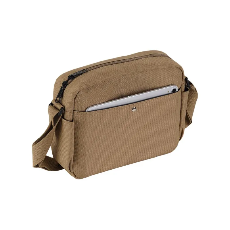 CAT Polyester Messenger Bag Shoulder Bag Crossbody Bag Medium Size Men's Black/Desert-14