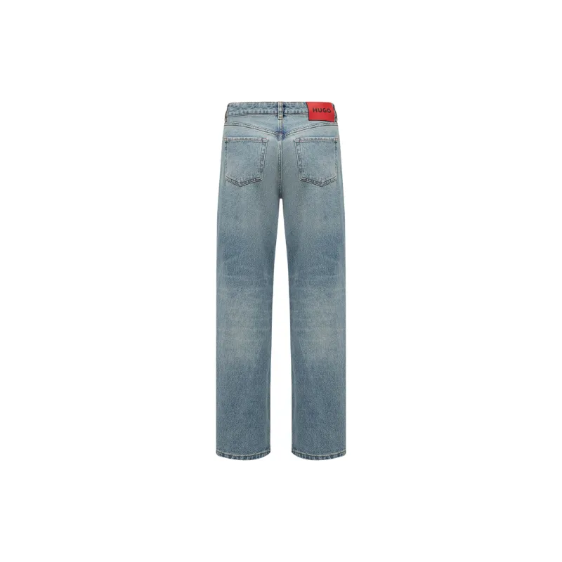 HUGO BOSS Logo Patch Wide Leg Jeans-1