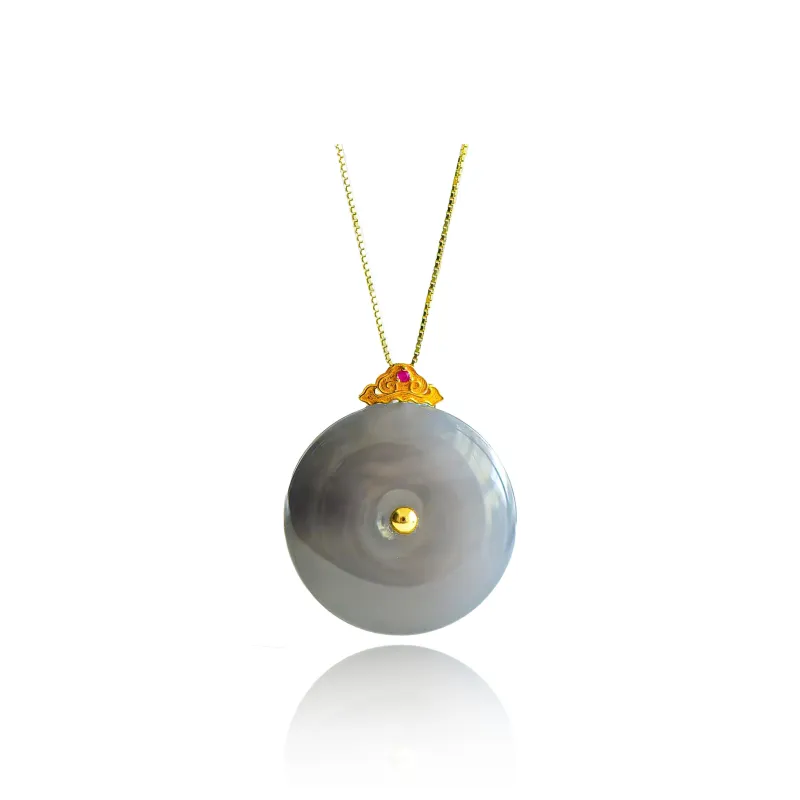 CUIYOUSHIJIA Hetian Jade Pendants Smoky Purple Women's-0