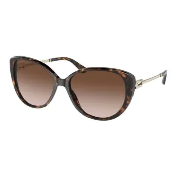 BVLGARI Acetate Irregular Shape Sunglasses Women's Tortoiseshell