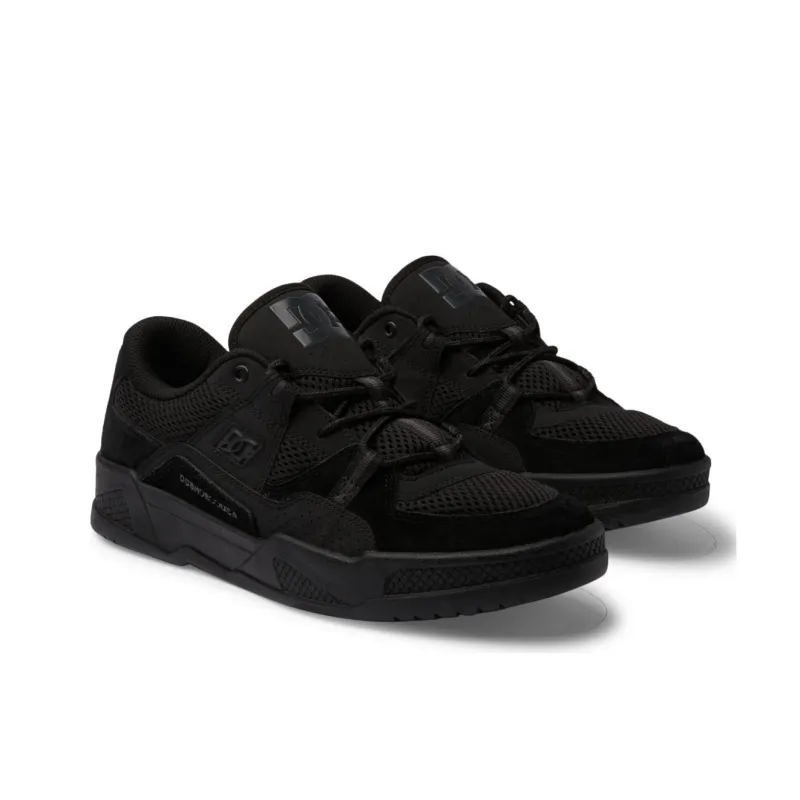DC Shoes Construct Anti Slip Wear Resistant Low Top Casual Shoes Men's Black-2