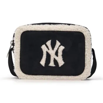 MLB   Zip Closure Shoulder Bag Crossbody Bag Unisex Black