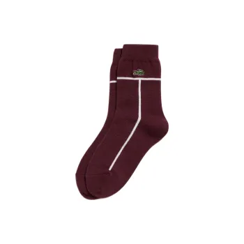 LACOSTE Mid Calf Socks Men's 1 Pack Bordeaux