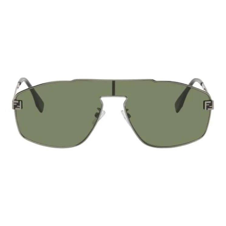 FENDI Metal Aviator Sunglasses Men's Green-1