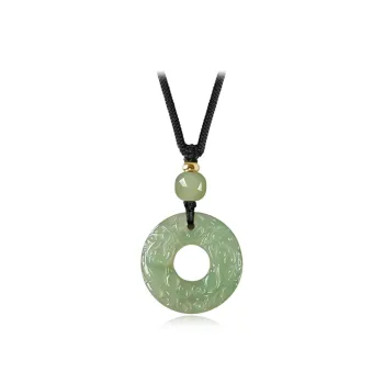 HAPPY BEAN Hetian Jade Necklaces Green Jade Unisex