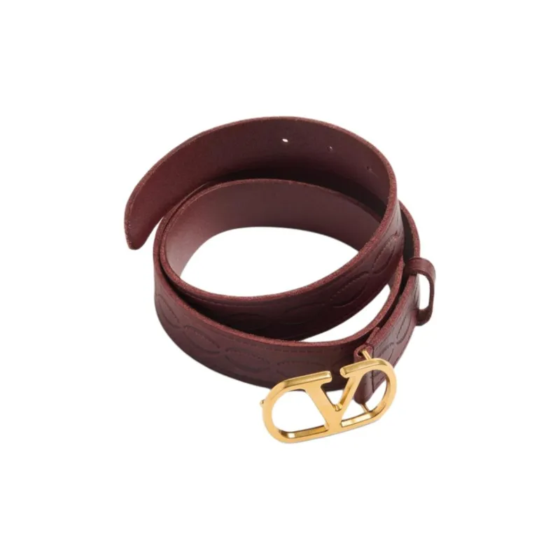 Valentino 30mm VLogo Signature Leather Belt-1