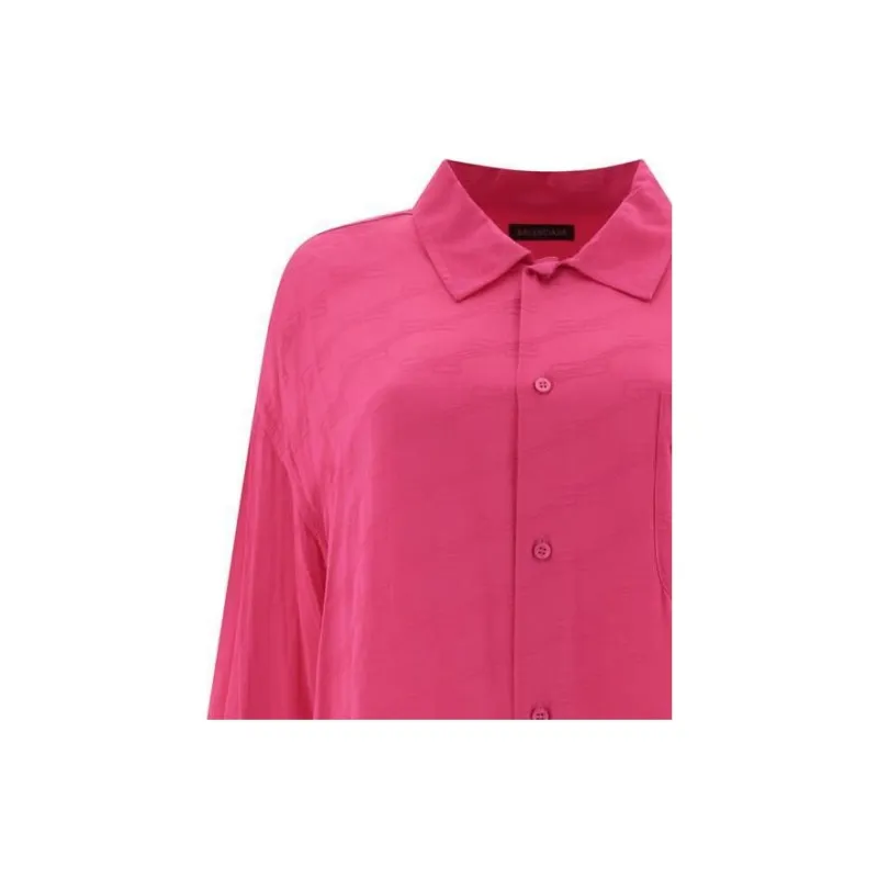 Balenciaga Bb Monogram Jacquard Long Sleeved Shirt-2