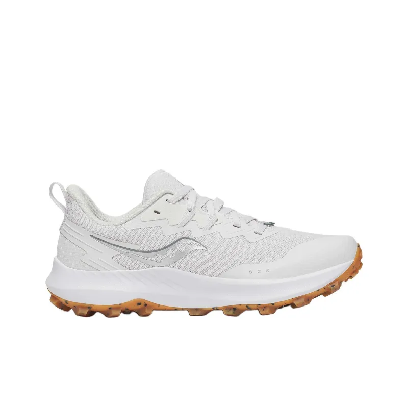 Saucony PEREGRINE 14 Anti Slip Wear Resistant Low Top Trail Running Shoes Women's White-1