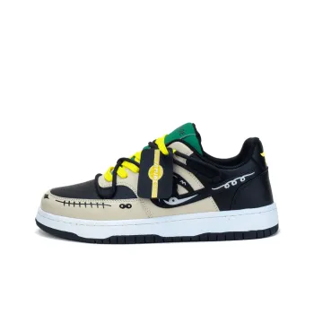 Yamid Anti Slip And Wear Resistant Breathable Low Top Skateboard Shoes Men's Black Green