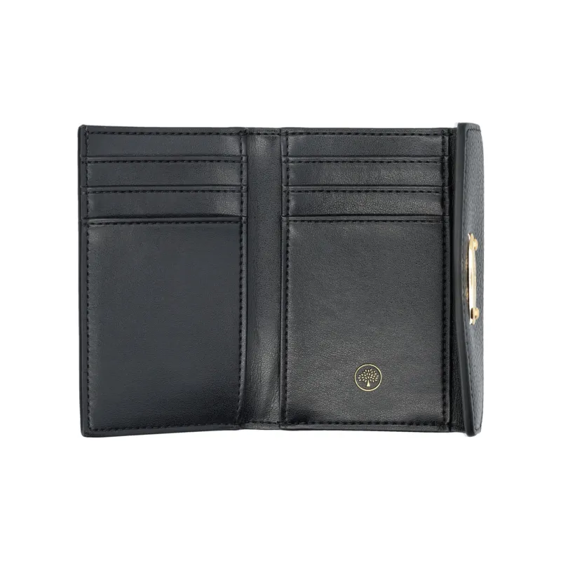 Mulberry Darley Cow Leather Wallet Women's Black-2
