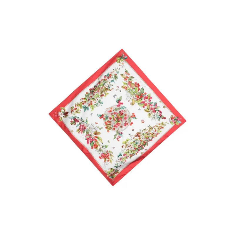 GUCCI Fruit-print Silk Scarf-1