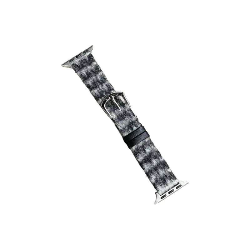 Warbler Dew Compatible With Apple Watch S9/S8/SE/7/6/5/4/3 Fall And Winter Plaid Woolen Strap-3