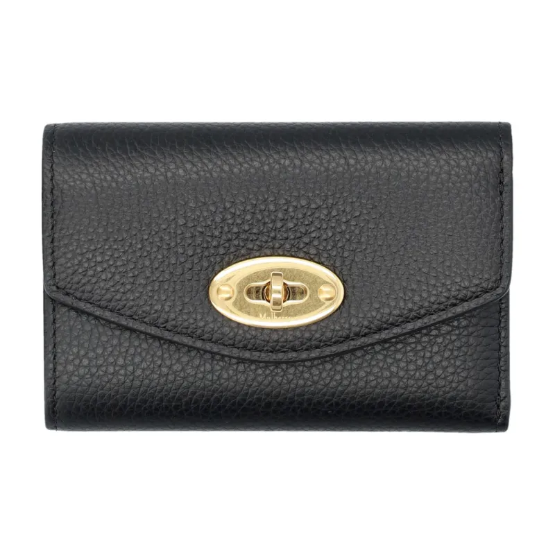 Mulberry Darley Cow Leather Wallet Women's Black-0