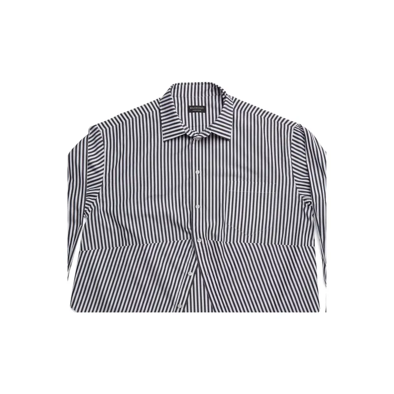Balenciaga Swing Striped Cotton Shirt-2