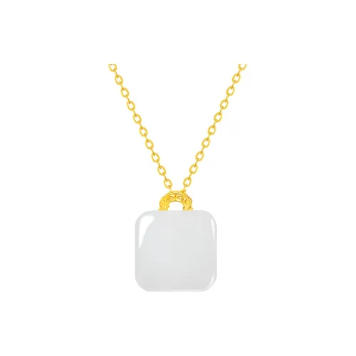 Drunk On The City Hetian Jade Necklaces Pale Greenish White Jade Unisex