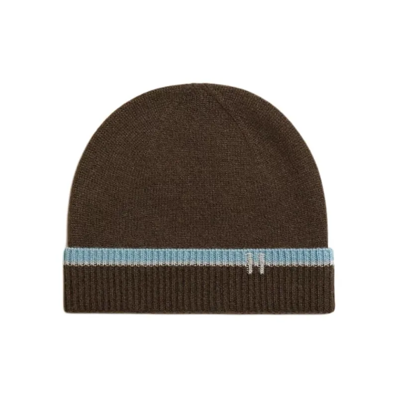 HERMES Cashmere Beanies Men's Coffee-0