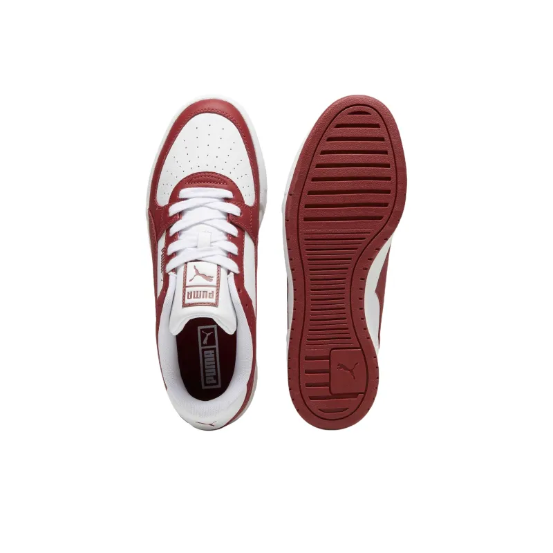 PUMA Ca Pro Anti Slip Wear Resistant Low Top Skateboard Shoes Unisex White Red-3