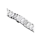 Silver White-Steel & Ceramic Strap