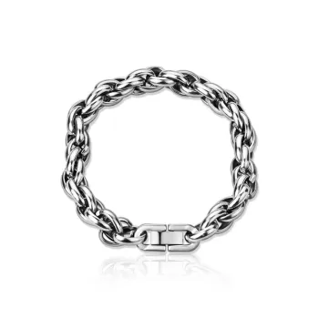 FOREVER MELODY Titanium Steel Necklaces Men's Silver
