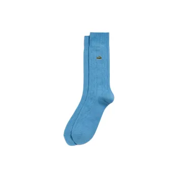 LACOSTE Mid Calf Socks Men's 1 Pack Light Blue