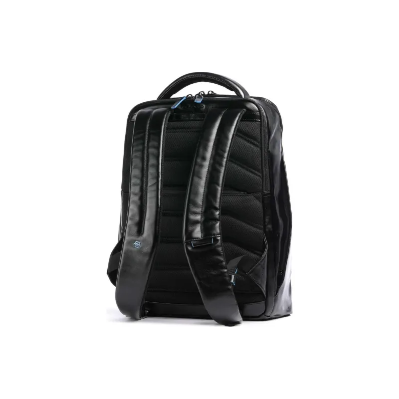 PIQUADRO Grain Cow Leather Backpack Unisex Black-1