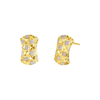 DEMONE 18K Gold Stud Earrings Women's