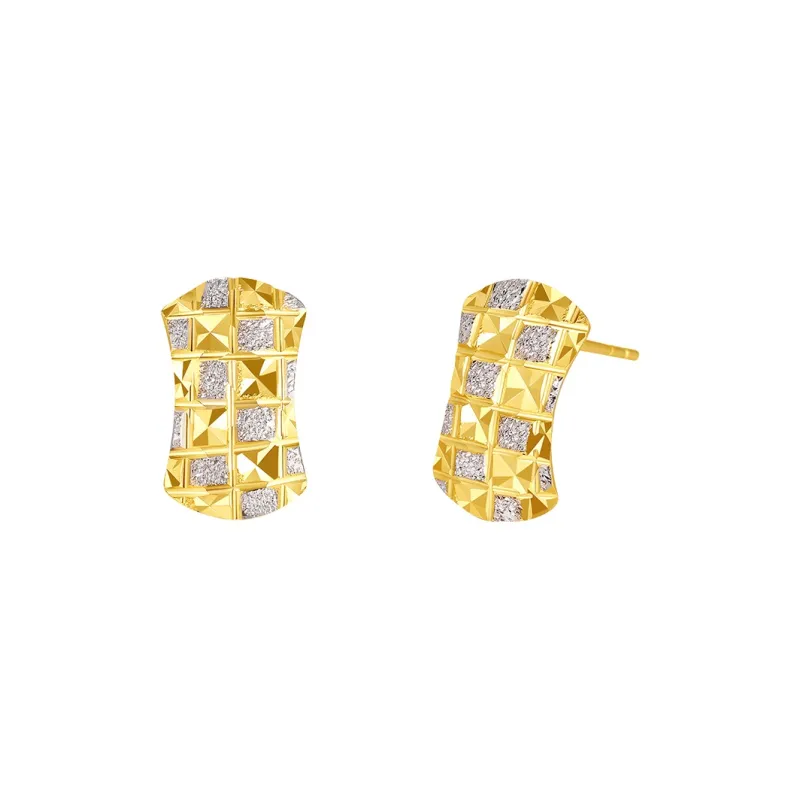 DEMONE 18K Gold Stud Earrings Women's-0