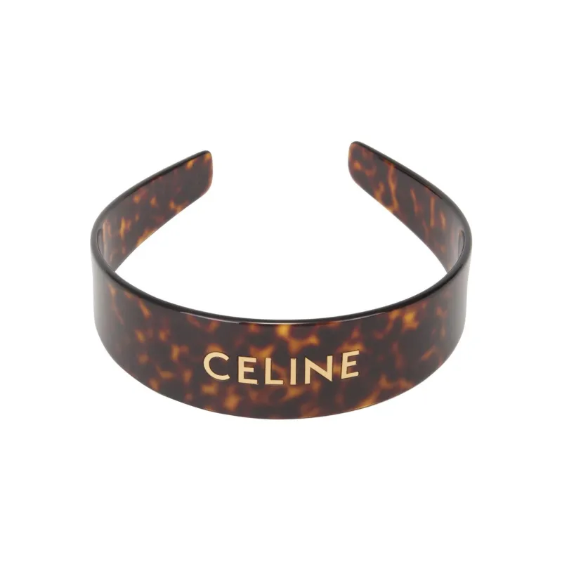 CELINE Headband In Acetate And Steel-1