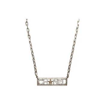 CHANEL 2017 Logo Rhinestone Necklace